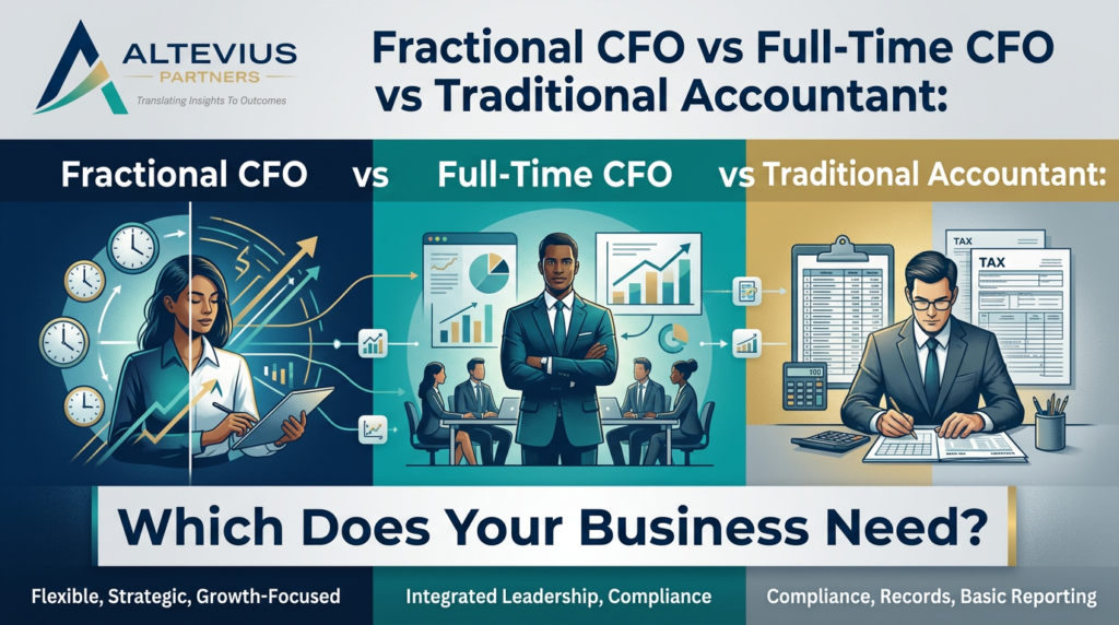 Fractional CFO vs Full-Time CFO vs Accountant Which Do You Need in 2026
